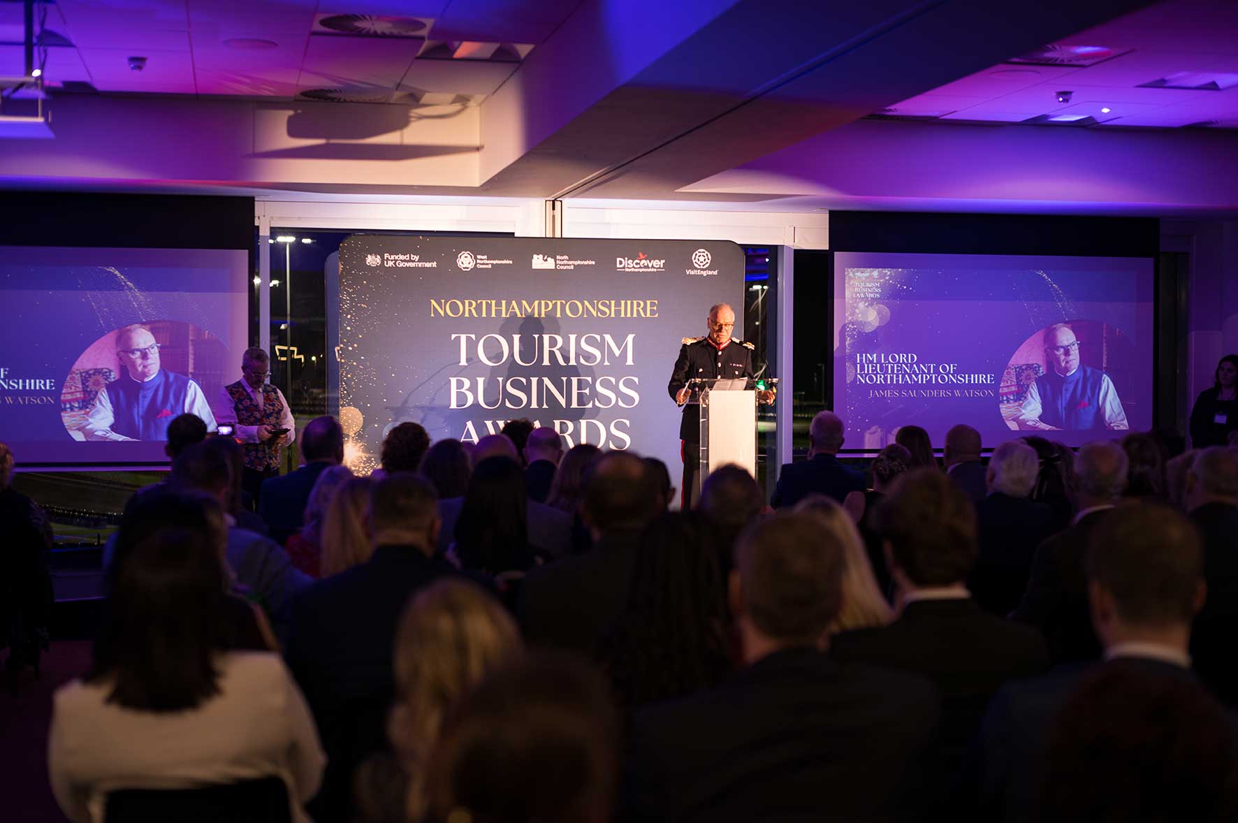 James Saunders Watson at the Northamptonshire Tourism Business Awards at Silverstone Museum celebrating businesses in the county’s visitor economy.