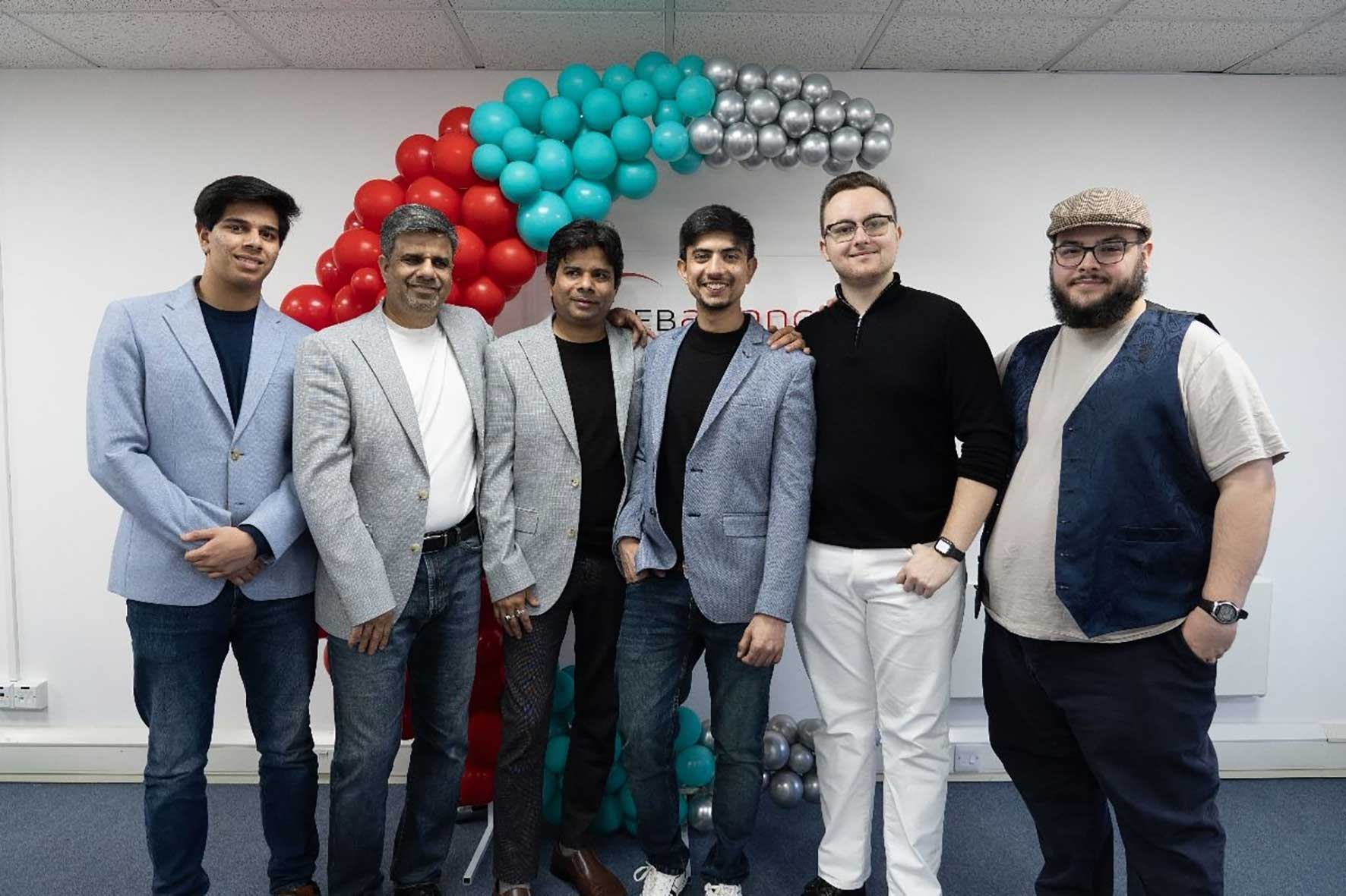 Web Alliance team at its Northampton headquarters after being named finalists in two categories at the Northamptonshire Business Awards 2026.